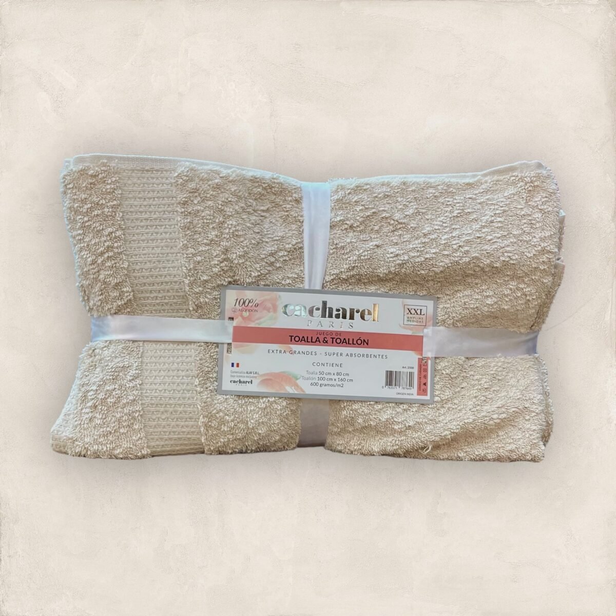 Toalla y Toallon Cacharel 600gr - Imagen 7