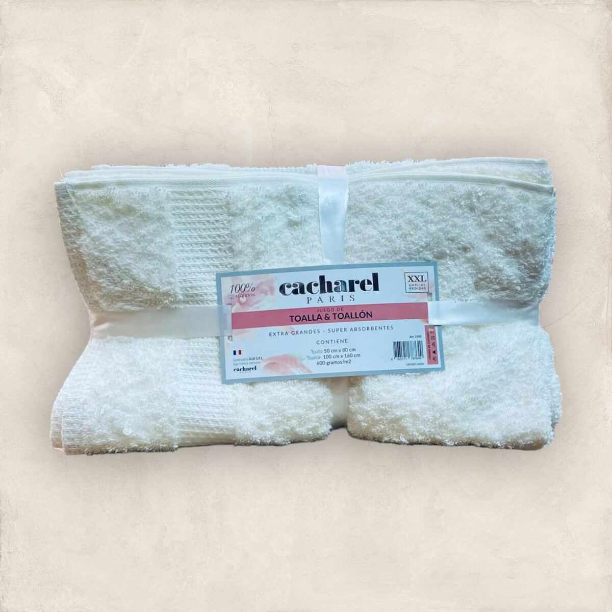 Toalla y Toallon Cacharel 600gr - Imagen 6