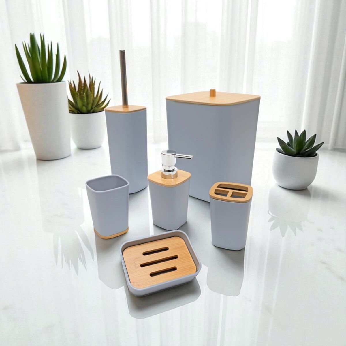 Set Baño 6 Piezas PVC