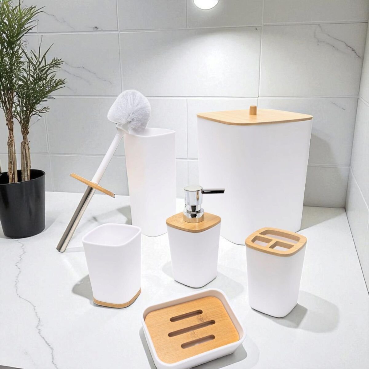 Set Baño 6 Piezas PVC