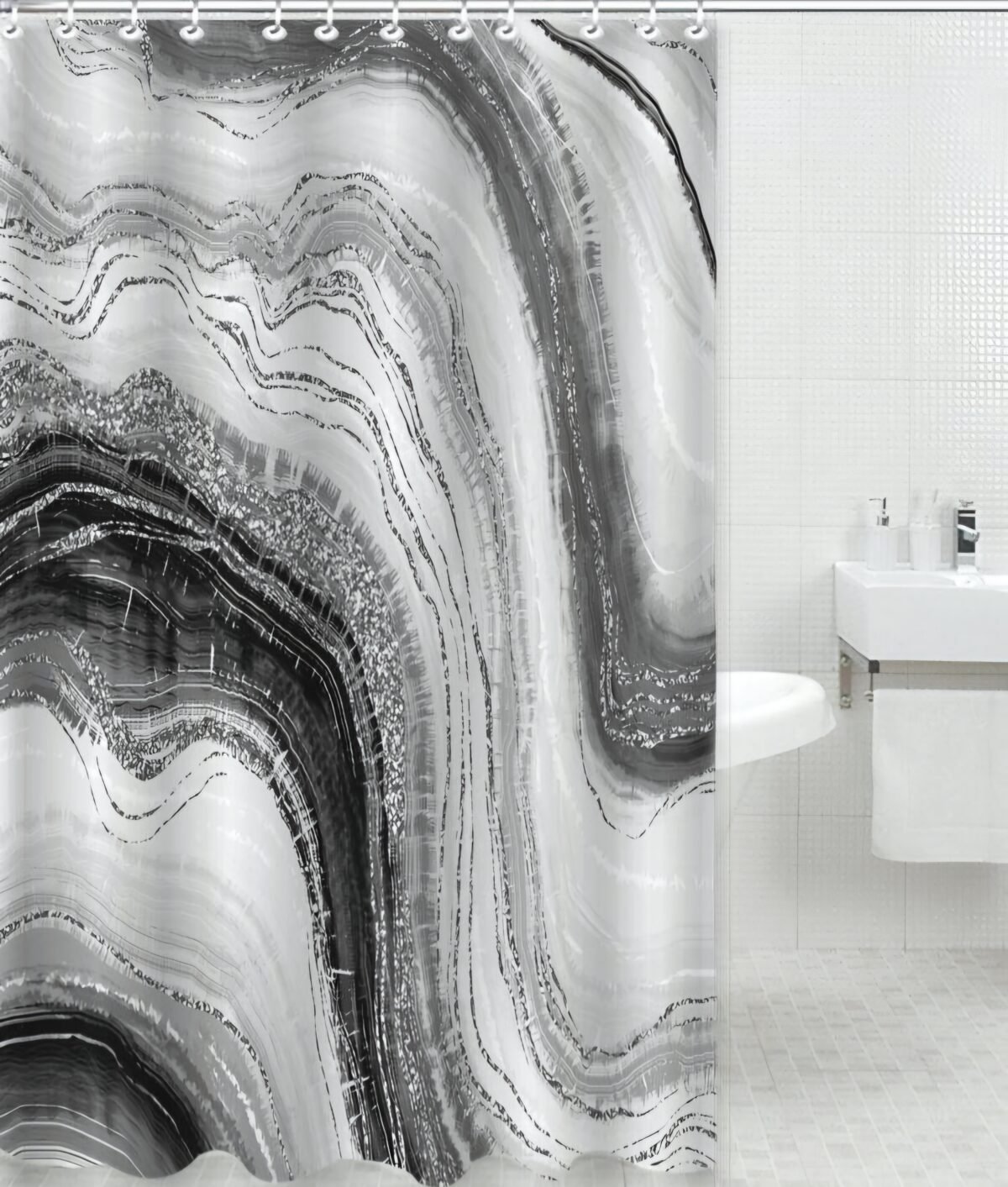 cortina de baño estampada