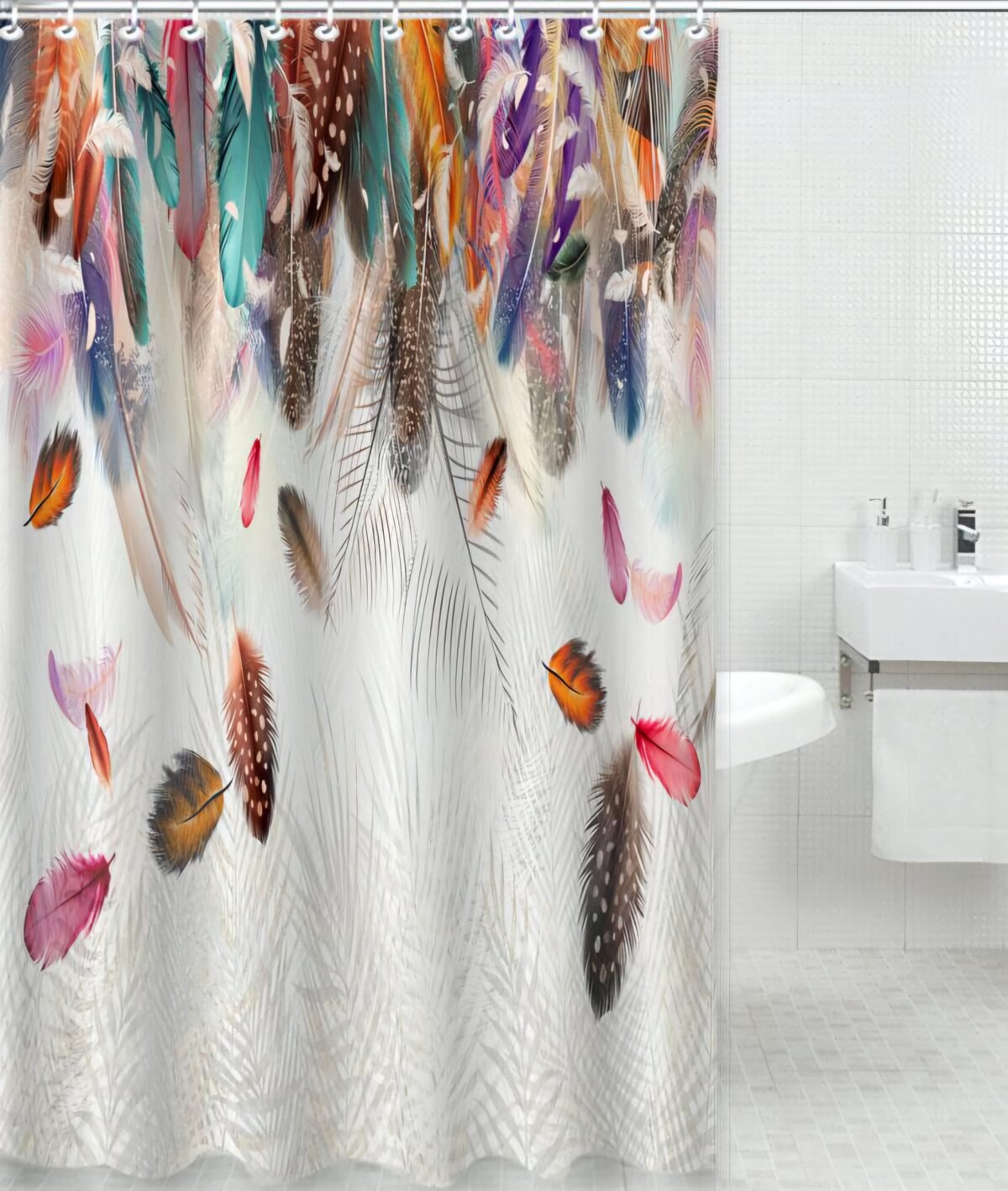 cortina de baño estampada