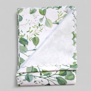 Mantel Eco Cuero hojas con felpa