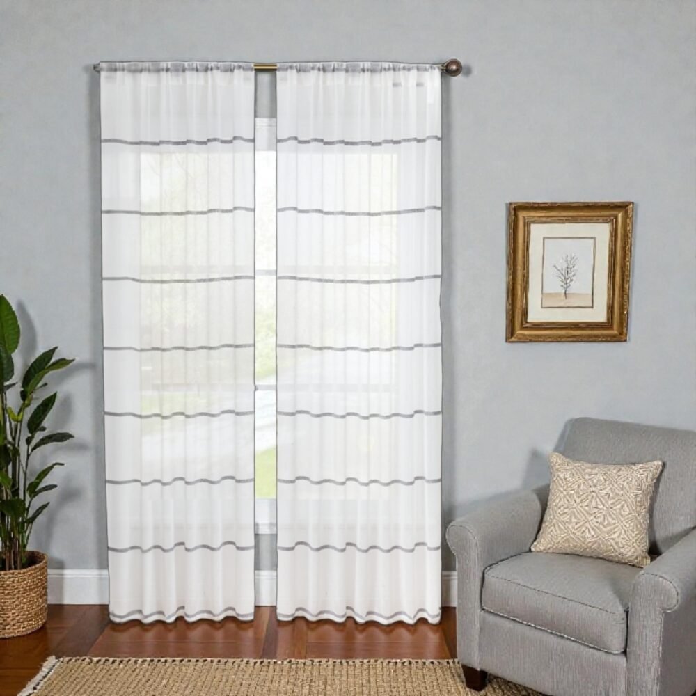 Cortina Voile De Hilo Chenille