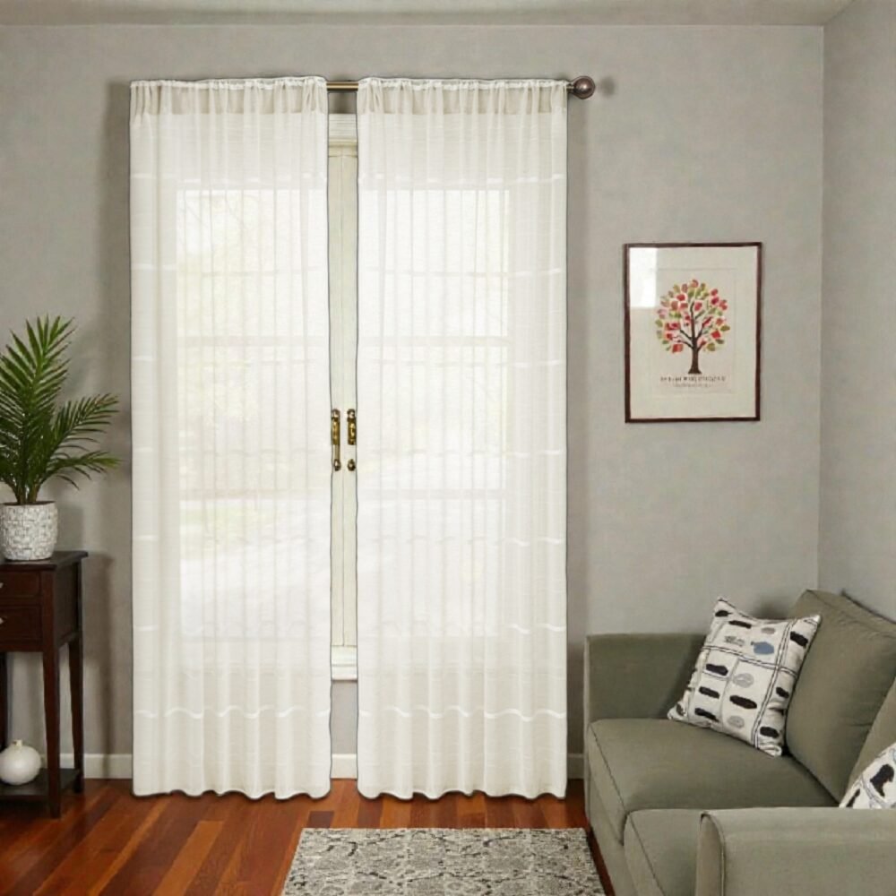 Cortina Voile De Hilo Chenille